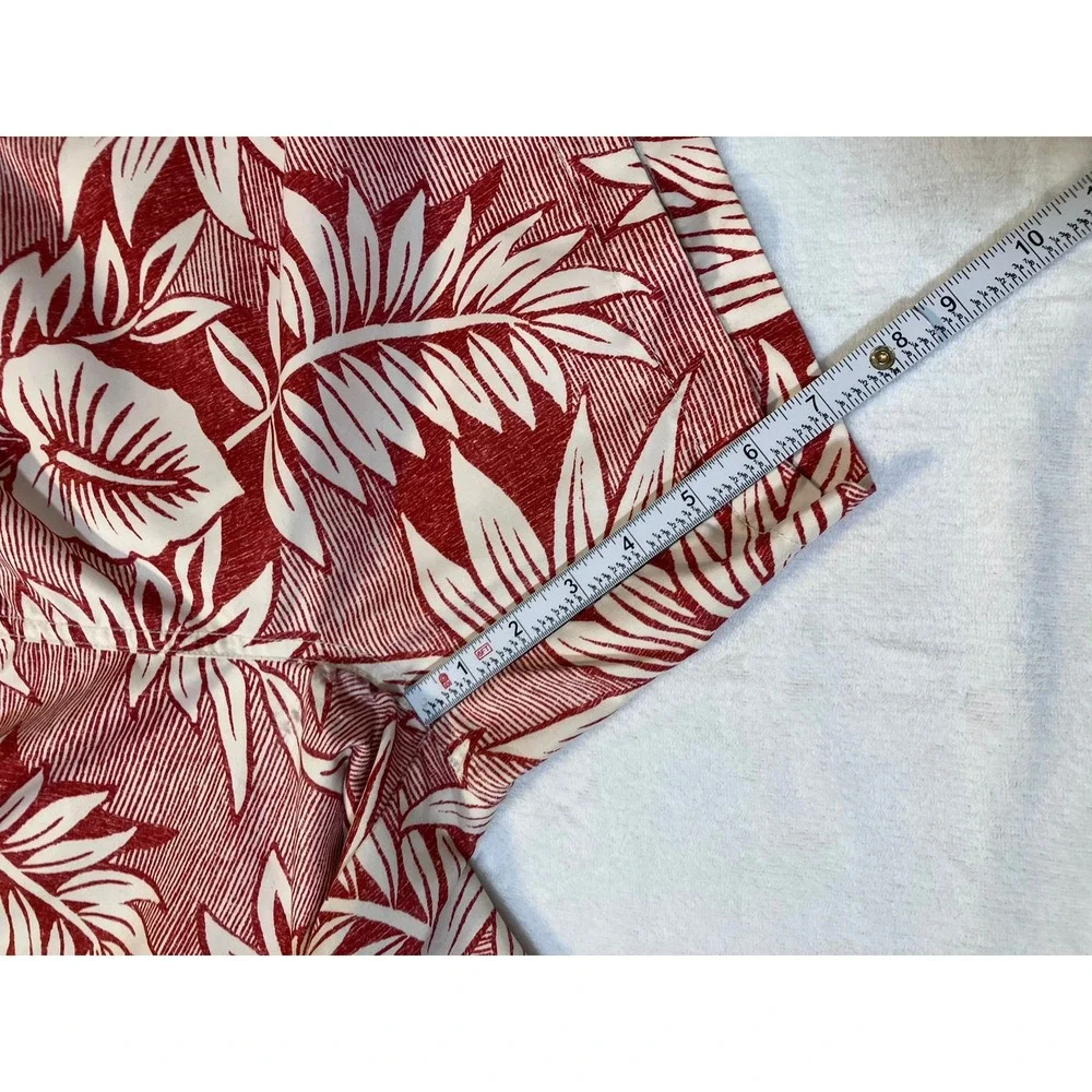 Janie and Jack Reyn Spooner Men XL Kipuka Swim Trunks Red Hawaiian Tropical NWOT